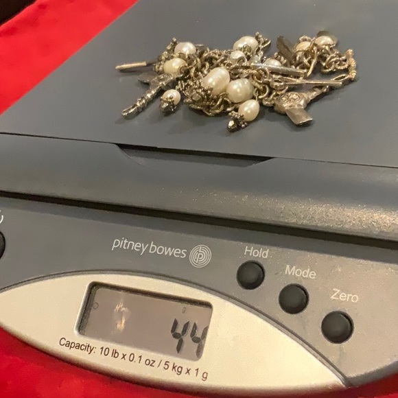 ARTIST MADE HAIRDRESSER THEME CHARM BRACELET W/SILVER COMB MIRROR DRYER SCISSORS - Picture 7 of 7